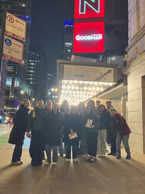 A group of students at the Goodman Theater